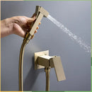 Modern matte black bidet faucet shower mixer bathroom square sprayer