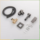 Modern matte black bidet faucet shower mixer bathroom square sprayer