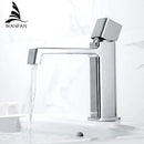 Modern matte black brass basin faucet bathroom textured handle mixer