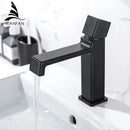 Modern matte black brass basin faucet bathroom textured handle mixer