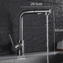 DecorBites™ Brass Brushed Nickel Kitchen Faucet High Arch Swivel Pull Out Spray Mixer Tap