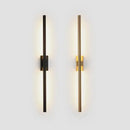 Modern matte black & brass gold led wall light bedroom sconce