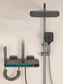 DecorBites™ Brass Shower Faucet Set with Intelligent Atmosphere Light and Pressurized System