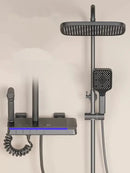 DecorBites™ Brass Shower Faucet Set with Intelligent Atmosphere Light and Pressurized System