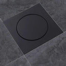 Modern matte black brass shower floor drain bathroom waste square