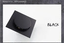 Modern matte black brass shower floor drain bathroom waste square