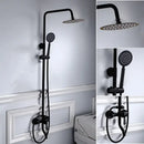 Modern matte black brass shower set bathroom rainfall faucet
