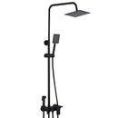 Modern matte black brass shower set bathroom rainfall faucet