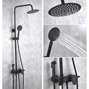 Modern matte black brass shower set bathroom rainfall faucet
