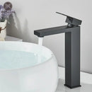 Modern matte black brass square basin faucet bathroom mixer tap