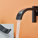 Modern matte black brass wall mounted basin faucet bathroom fixture