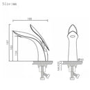 Modern matte black brass washbasin faucet bathroom single handle