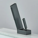 Modern matte black brass waterfall basin faucet bathroom mixer tap