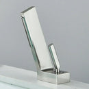 Modern matte black brass waterfall basin faucet bathroom mixer tap