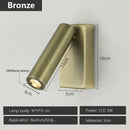 Modern matte black & brushed brass adjustable angle wall lamp bedroom