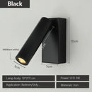 Modern matte black & brushed brass adjustable angle wall lamp bedroom