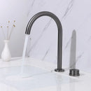 DecorBites™ Brushed Gold Widespread Basin Faucet - Two Hole Bathroom Sink Tap
