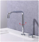 Modern matte black & brushed gold basin faucet kitchen 360 rotation