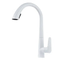 Modern matte black & brushed gold kitchen faucet with spring spout