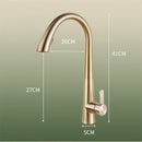 Modern matte black & brushed gold kitchen faucet with spring spout