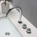 Modern matte black & brushed gold waterfall basin faucets bathroom sink