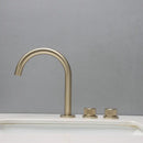 Modern matte black & brushed gold waterfall basin faucets bathroom sink