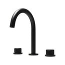 Modern matte black & brushed gold waterfall basin faucets bathroom sink