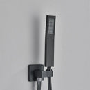 Modern matte black & brushed nickel handshower head with 150cm stainless hose bathroom accessory