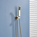 Modern matte black & brushed nickel handshower head with 150cm stainless hose bathroom accessory