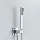 Modern matte black & brushed nickel handshower head with 150cm stainless hose bathroom accessory