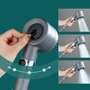 Modern matte black & chrome 3 modes high pressure shower head bathroom