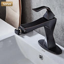 Modern matte black contemporary brass basin faucet bathroom mixer