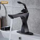 Modern matte black contemporary brass basin faucet bathroom mixer