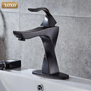 Modern matte black contemporary brass basin faucet bathroom mixer