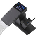 Modern matte black digital display basin faucet bathroom temperature monitor