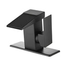 Modern matte black digital display basin faucet bathroom temperature monitor