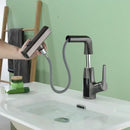 Modern matte black digital display waterfall basin faucet bathroom tap