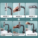 Modern matte black digital display waterfall basin faucet bathroom tap