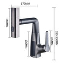 Modern matte black digital display waterfall basin faucet bathroom tap