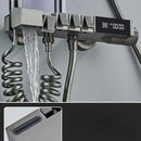 Modern matte black digital led shower faucet set bathroom system