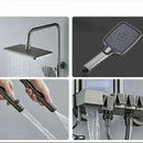 Modern matte black digital led shower faucet set bathroom system
