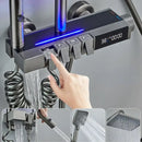 Modern matte black digital led shower faucet set bathroom system