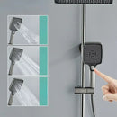 Modern matte black digital led shower faucet set bathroom system