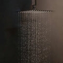 Modern matte black digital shower faucet bathroom rainfall system