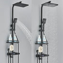 Modern matte black digital shower faucet set bathroom rain head