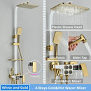 Modern matte black digital shower faucet set bathroom rain system