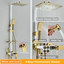 Modern matte black digital shower faucet set bathroom rain system