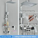 Modern matte black digital shower faucet set bathroom rain system