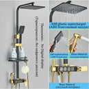 Modern matte black digital shower faucet set bathroom rainfall system