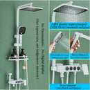 Modern matte black digital shower faucet set bathroom rainfall system